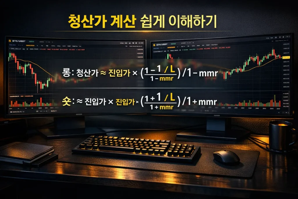 Bybit 청산 가격 계산법 쉽게 이해하기: 10초 암산 공식부터 교차·격리 실전 예시까지