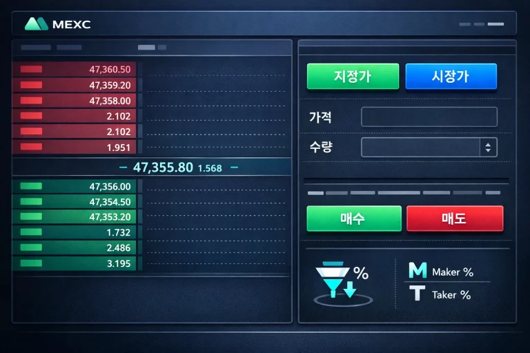 속도냐 가격이냐? 실전 트레이더가 풀어쓴 MEXC 지정가와 시장가 주문 차이, 이렇게 쓰면 돈 아낀다