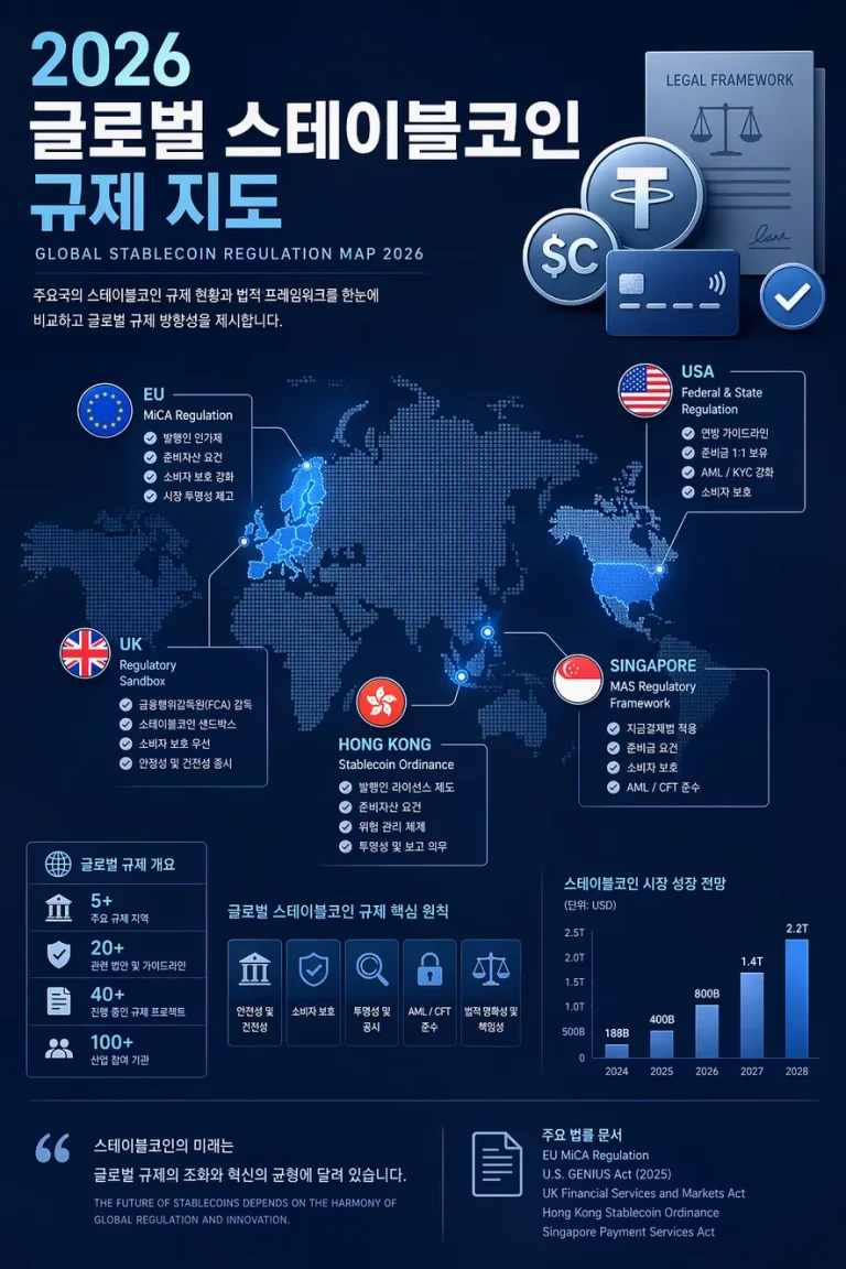 2026 글로벌 가이드: 스테이블코인 규제 이슈와 시장 전망을 한눈에 정리