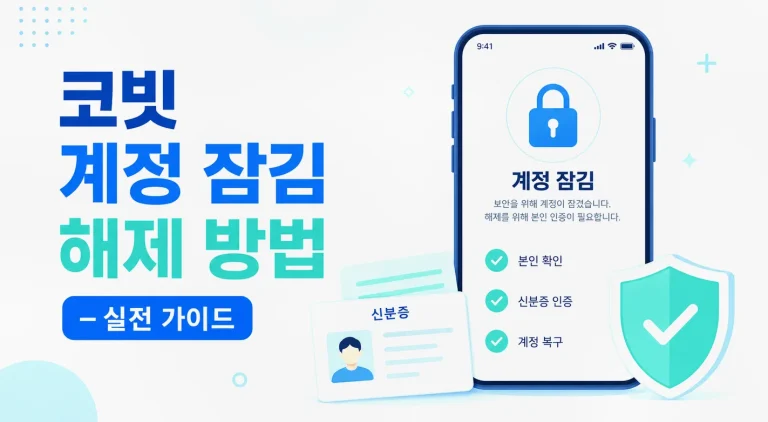 코빗 계정 잠김 해제 방법, 10분 체크리스트로 빠르게 푸는 실전 가이드