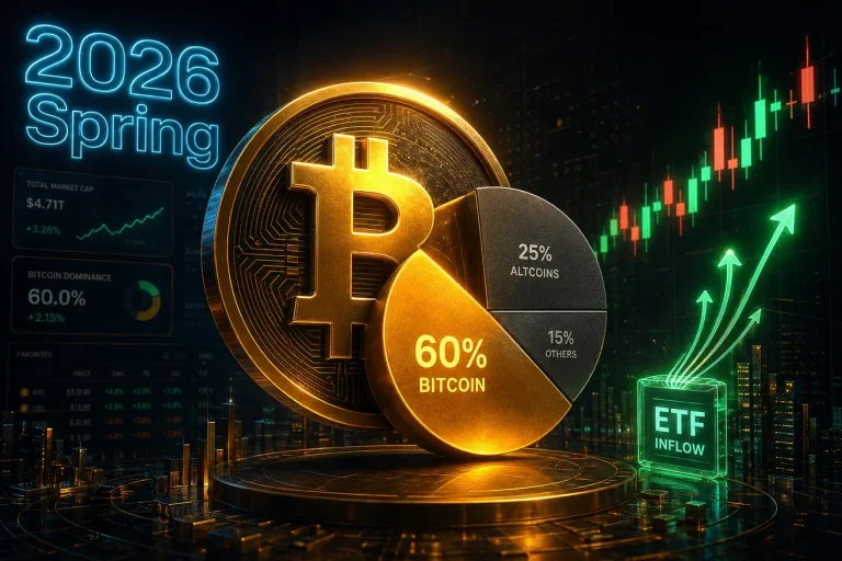 2026 봄, 비트코인 도미넌스 변화와 알트코인 전망: 60%의 벽과 ‘로테이션’ 체크리스트