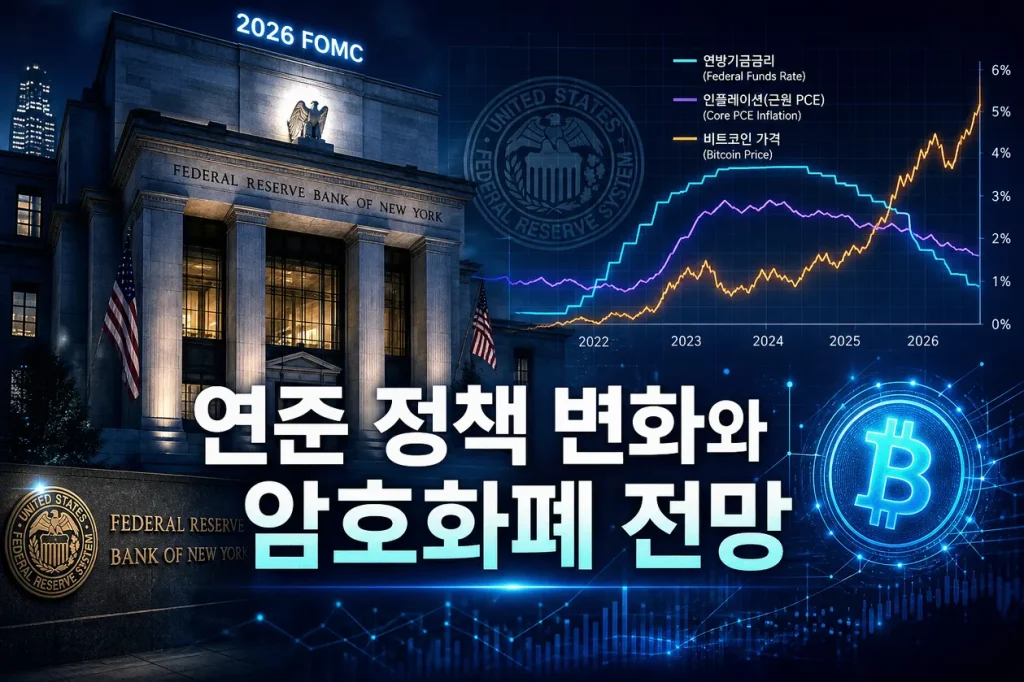 연준 정책 변화와 암호화폐 전망: 3.5~3.75% 금리 동결 속 비트코인 ETF와 ‘유동성의 방향’ 읽기