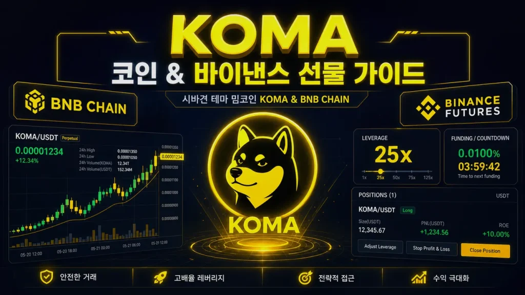 밈코인의 역습, KOMA(Koma Inu) 코인 완전 가이드와 바이낸스 선물 실전 트레이딩 루틴